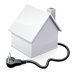 Immeuble et consommation électrique (reflet)