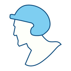 Baseball player pictogram icon vector illustration graphic design