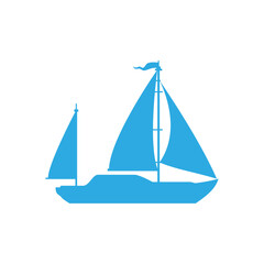 Sail boat isolated icon vector illustration graphic design