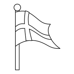 Finland flag emblem icon vector illustration graphic design