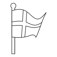 Finland flag emblem icon vector illustration graphic design