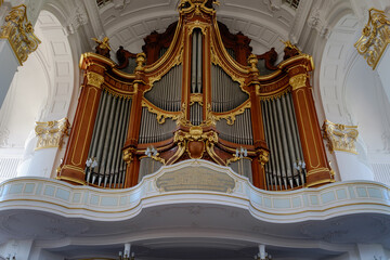 Orgel in der St Michaeliskirche in Hamburg