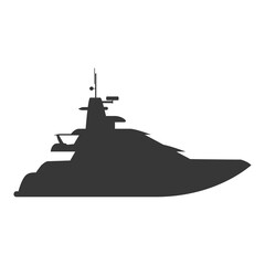 Yacht luxury boat icon vector illustration graphic design