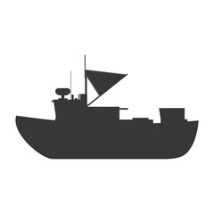 Fishing boat isolated icon vector illustration graphic design