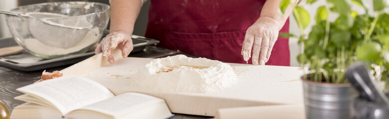 Grandmother in a kitchen