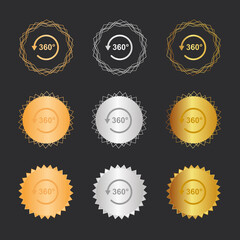 360 Grad Panorama - Bronze, Silber, Gold Medaillen