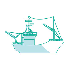 Fishing boat isolated icon vector illustration graphic design
