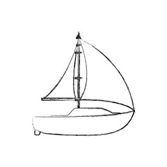 Sail boat isolated icon vector illustration graphic design
