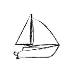 Fototapeta na wymiar Sail boat isolated icon vector illustration graphic design
