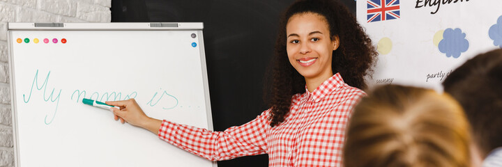 English teacher on classes