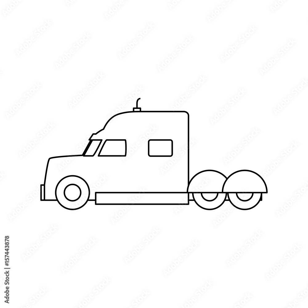 Canvas Prints Cargo truck vehicle icon vector illustration graphic design