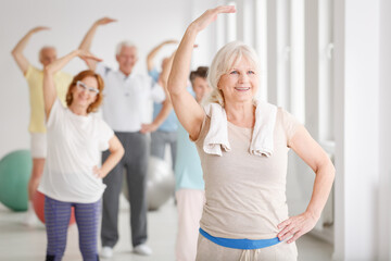 Senior people on fitness