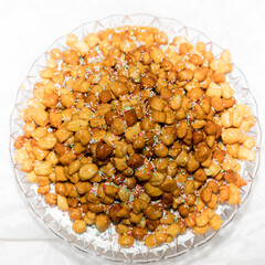 Close up of  struffoli