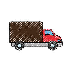 Cargo truck vehicle icon vector illustration graphic design