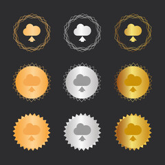 Wolke hochladen - Bronze, Silber, Gold Medaillen