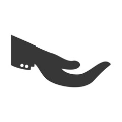 Hand with palm open icon vector illustration graphic design