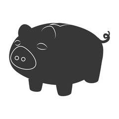 Piggy money savings icon vector illustration graphic design
