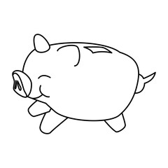 Piggy money savings icon vector illustration graphic design