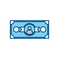 Obraz premium Billet of money icon vector illustration graphic design