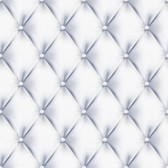 Quilted Upholstery fabric, White seamless vector abstract background