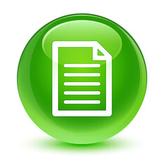 Page icon glassy green round button