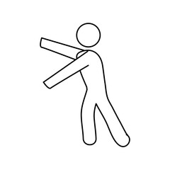 Man pictogram symbol icon vector illustration graphic design