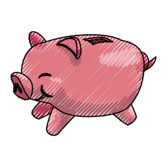 Piggy money savings icon vector illustration graphic design