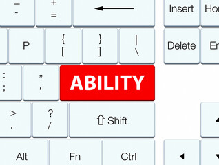 Ability red keyboard button