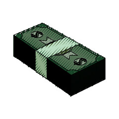 Billet of money icon vector illustration graphic design