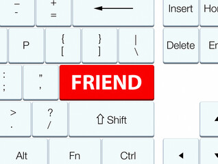 Friend red keyboard button