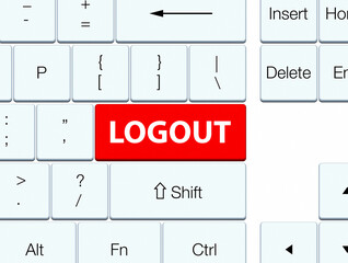 Logout red keyboard button