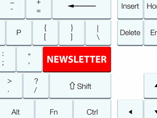 Newsletter red keyboard button