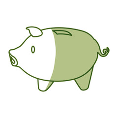 Piggy money savings icon vector illustration graphic design