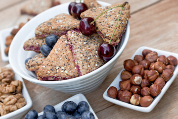 Fruit cookie, biscuit (homemade) - wholemeal cookies