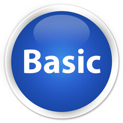 Basic premium blue round button