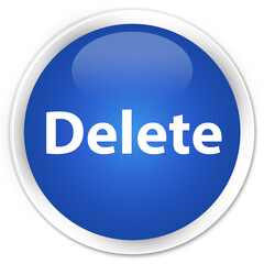 Delete premium blue round button