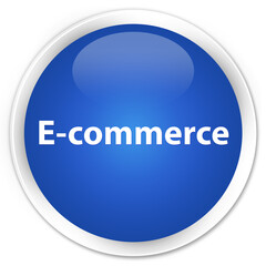 E-commerce premium blue round button