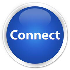 Connect premium blue round button