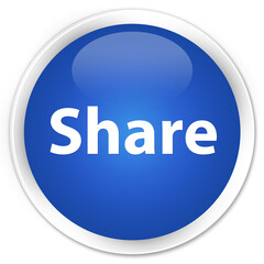 Share premium blue round button