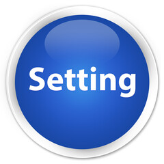 Setting premium blue round button