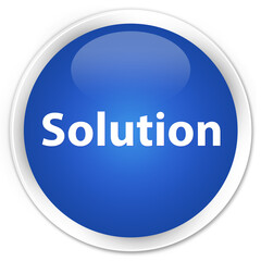 Solution premium blue round button