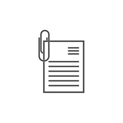 Paperclip holding a paper sheet - Illustration