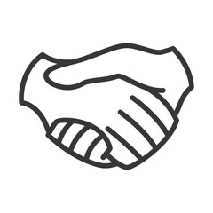 Handshake business symbol icon vector illustration graphic design