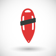 Torpedo buoy vector flat icon