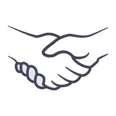 Handshake business symbol icon vector illustration graphic design