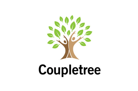 Creative People Tree Logo Design Illustration