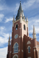 Gothic style Catholic Church in Park, Kansas, US, 2016.