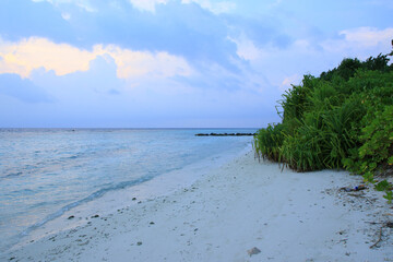 Beautiful beach on Ukulhas at Maldives