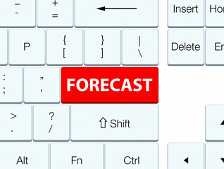 Forecast red keyboard button