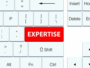Expertise red keyboard button